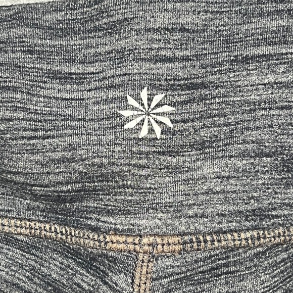 Athleta Grey Heathered Side Zip Pocket High Rise Leggings Women's Size S - Picture 4 of 6